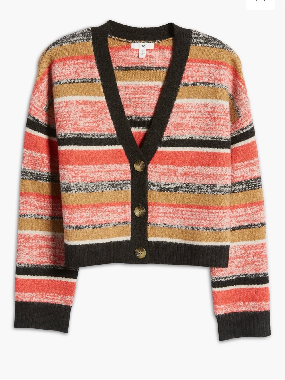 BP Nordstrom Meryl Stripe Cropped Cardigan NWT